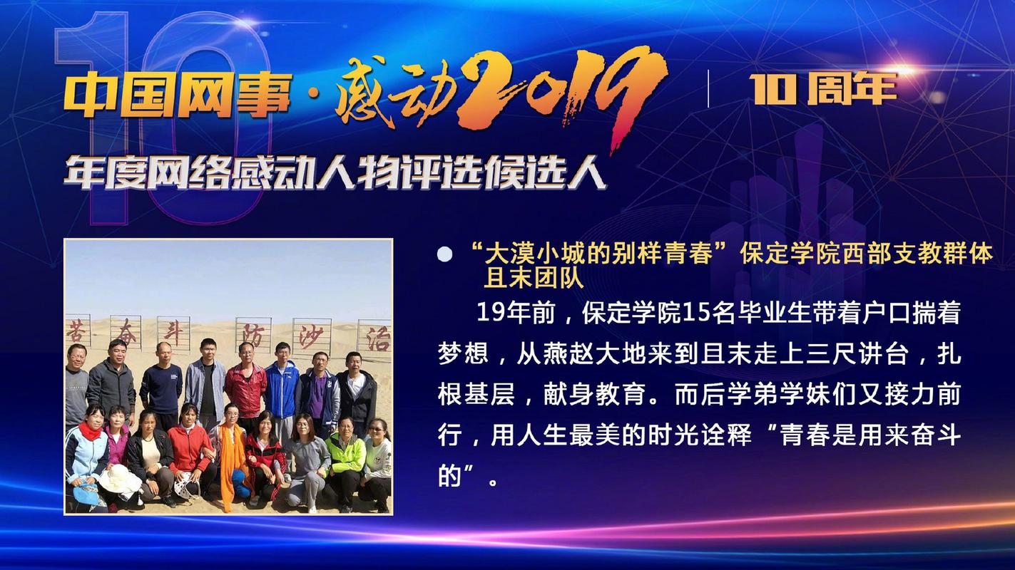 网络感动人物候选人:"大漠小城的别样青春"保定学院西部支教群体且末